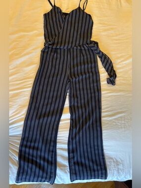 Michael Kors Navy Sleeveless Jumpsuit